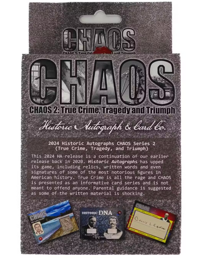 Chaos Series 2 Trading Cards Hobby Box (Historic Autographs 2024)