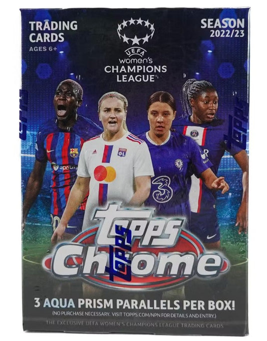 2022/23 Topps Chrome UEFA Women's Champions League Soccer 8-Pack Blaster Box