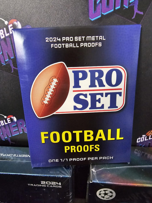 1x Leaf 2024 Pro Set Metal Football Proof - 1/1 In Every Pack