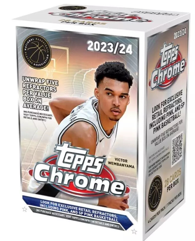 2023-24 Topps Chrome Basketball Factory Sealed Value Blaster Box